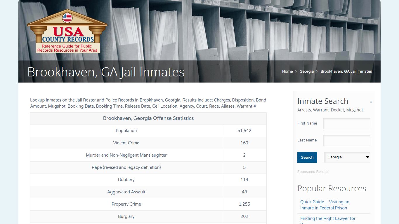 Brookhaven, GA Jail Inmates | Name Search - USA County Records